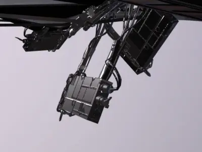 Computer and panel damage undamage Low-poly 3D model