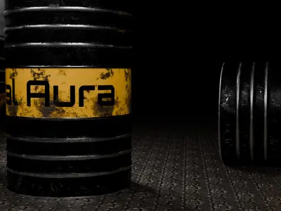 Industrial Oil Barrel Low-poly 3D model