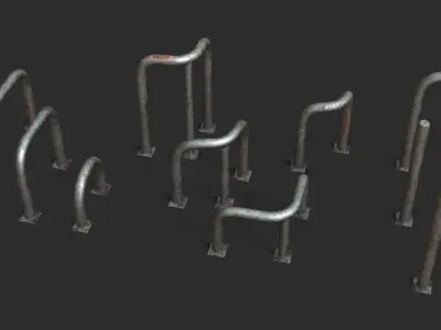 Glava Fence Protector Pack Low-poly 3D model
