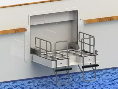 Hydraulic Swimming Platform 3D model