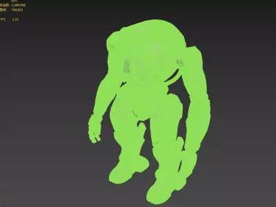 Steel mecha mecha warrior 3D model buy