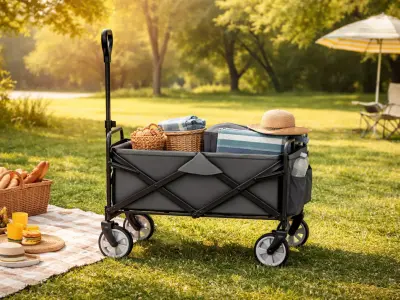 Heavy Duty Utility Wagon Cart 3D model