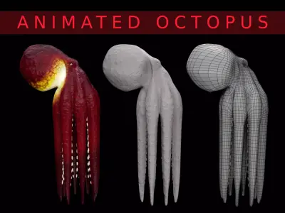 Animated Octopus 3D model
