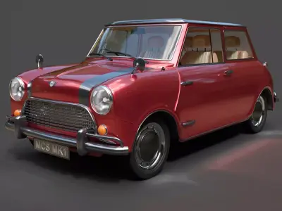 Vintage Mini Cooper S - Hyper-Detailed British Icon 3D model