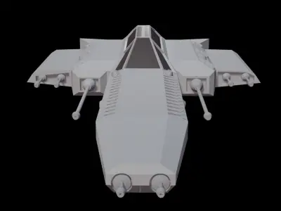 Low poly military airplane Low-poly 3D model