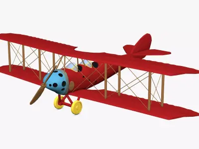 Biplane 3D model purchase