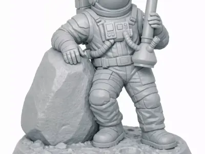 Astronaut Herb Grinder - 2-Part Magnetic Grinder - MellowVerse 3D print model