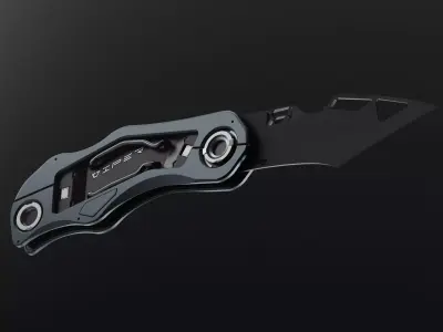 3D Knife Model Blender file Viper 3D model