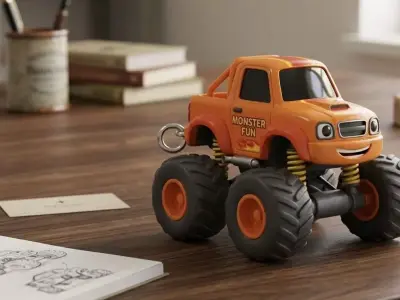 Monster truck keychain  3D print model