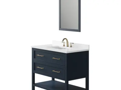 OVE Cameron 42 Midnight Blue Vanity 3D model