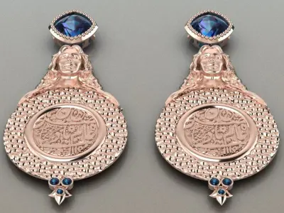 hammered  earring orginal design 3D print model
