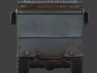 Rusted Apocalypse Industrial Rescue Truck 3D Model Low-poly 3D model