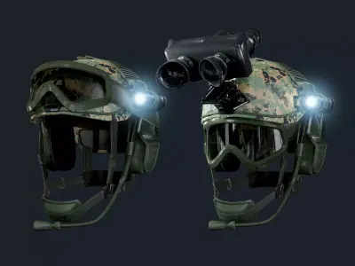 Military Helmet Game Ready Low-poly 3D model purchase