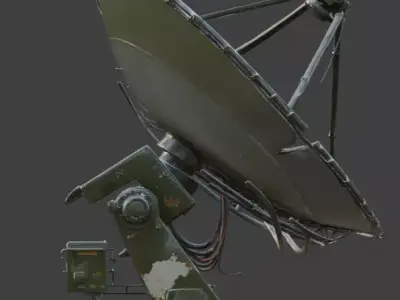 Military Surveillance Radar Station 3D Model Low-poly 3D model