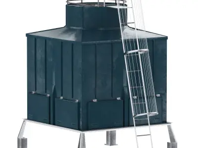 Roof top cooling unit 3D model get