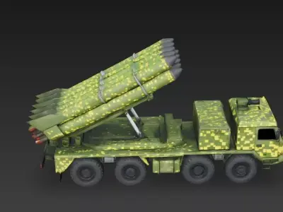 Realistic Military Rocket Launcher 3D Model Low-poly 3D model