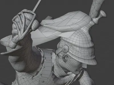 Napoleonic Cuirassier Low-poly 3D model