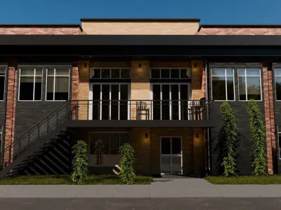 Industrial Building - Blender 3D model