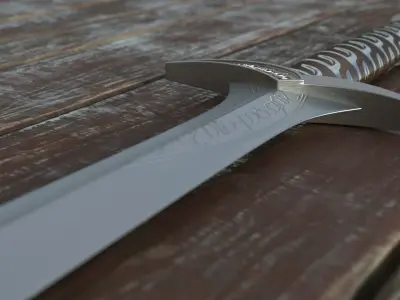 Sting Sword Lord Of The Rings Frodo 3D model