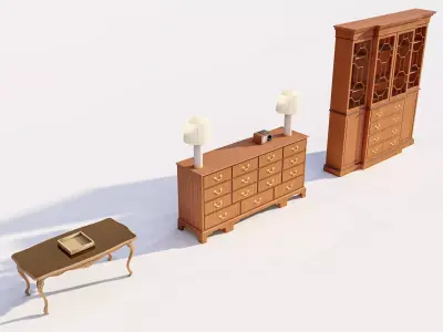 Neoclassical Furniture Set for High End Interiors 3D model