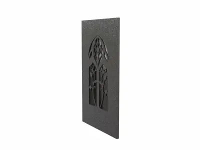 Low-Poly Fantasy Window Elegant Ornate Gothic Art Nouveau Style Low-poly 3D model