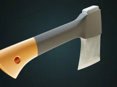 Axe Fiskars Low-poly 3D model