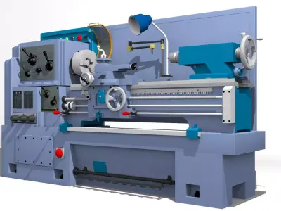 Lathe machine 3D model purchase