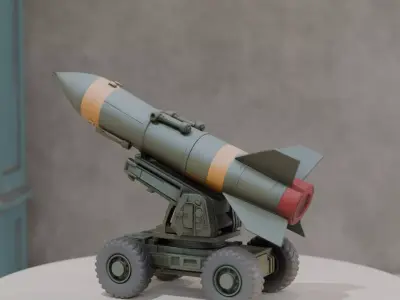 Missile transport and launch vehicle  3D print model
