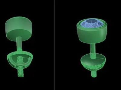 BEZEL BASKET 4MM EARRING 3D print model