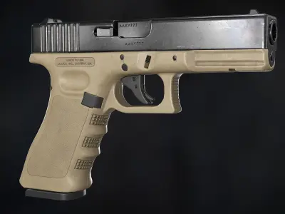 Glock 17 Gen 3 Low-poly 3D model