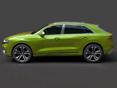 Audi Q8 Luxury SUV - High-Quality Polygonal Asset 3D model