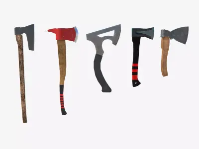 Axe pack 01 Low-poly 3D model