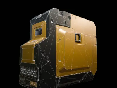 Sci-fi Generator Low-poly 3D model