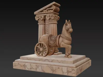 Ancient Roman Table Ornament Decorative Series 5 3D print model