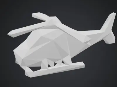low ploy helicopter Free low-poly 3D model