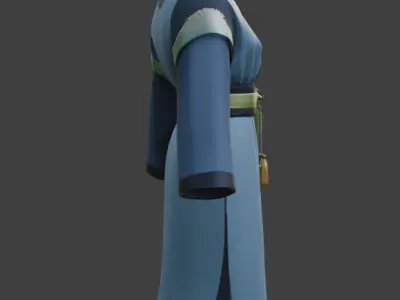 Traditional Clothes  Game-Ready 3D Model with PBR Textures Low-poly 3D model