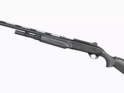 Benelli M2 Tactical Modular Shotgun Low-poly 3D model