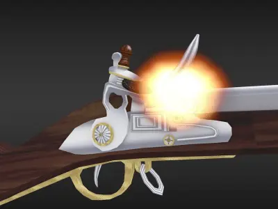 Brown Bess Flint Lock Muskeet 3D model