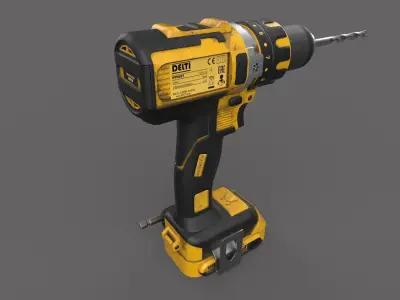 Power Drill  Low-poly 3D model