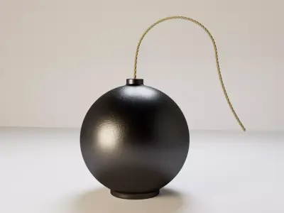 Bomb With Fuse 3D model