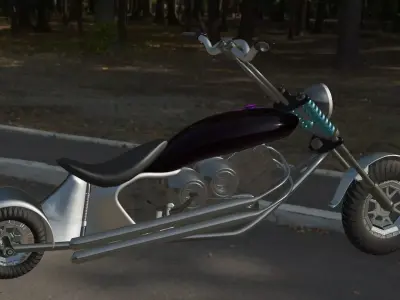 Heavy Bike Chopper 3D model