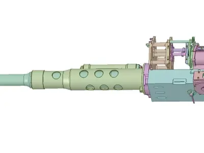 25 mm chain gun solid model 3D model