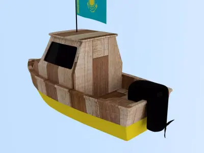 Kazakhstan Fishing Boat 3D model