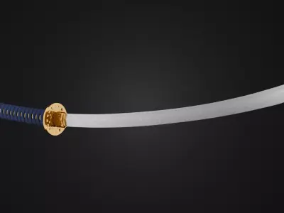 Realistic katana 3D model