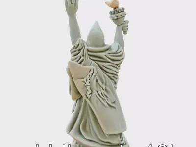 Statue of Liberty Iconic Sculpture Model Low-poly 3D model