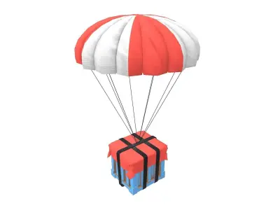 Air Drop Boxes Low-poly 3D model