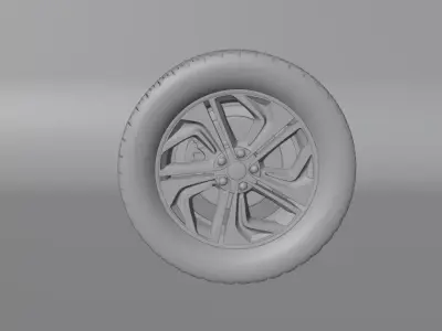 Wheel - Car Tire Free 3D model