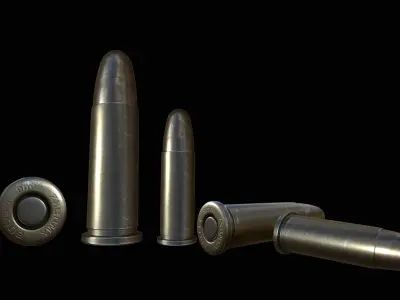 9mm bullet Low-poly 3D model