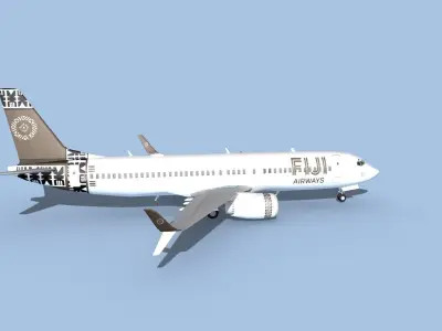 Boeing 737-800 Max Fiji Airways 3D model