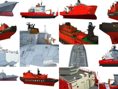Ship Collection 3D Models 3D Model Pack